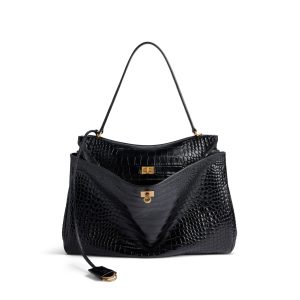 Balenciaga Rodeo Large handbag in crocodile-embossed leather 789744