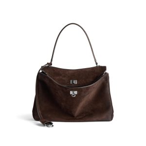 Balenciaga Women’s Rodeo Handbag Medium in Light Espresso 789772