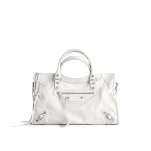 Balenciaga Women’s Le City Bag Medium in Optic White 823058 #