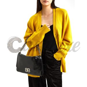 Alternative view of Balenciaga BB Soft Large Flap Leather Shoulder Bag 748488