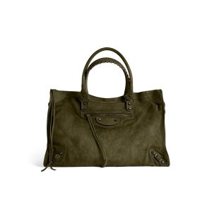 Balenciaga Men’s Le City Bag Large In Khaki 808388