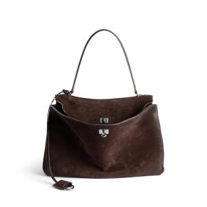 Balenciaga Rodeo Handbag Large in Light Espresso 789744