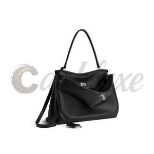 Alternative view of Balenciaga Women’s Rodeo Handbag Medium Grained Calfskin in Black 789772 #