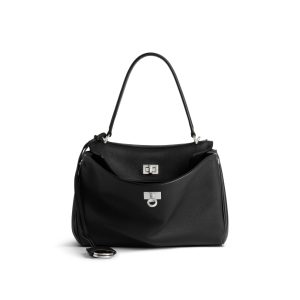 Balenciaga Women’s Rodeo Handbag Small Grained Calfskin in Black 789779