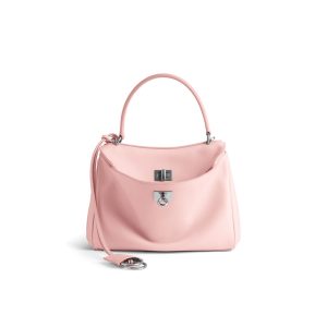 Balenciaga Women’s Rodeo Handbag Mini in Suede Pink 795456