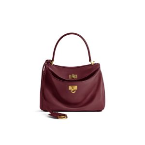 Balenciaga Women’s Rodeo Handbag Mini in Dark Burgundy 795456